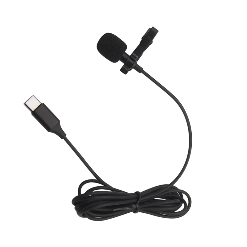 Мобильный телефон мини Клип микрофон Type C Lavalier Запись для Huawei Xiaomi Samsung Android