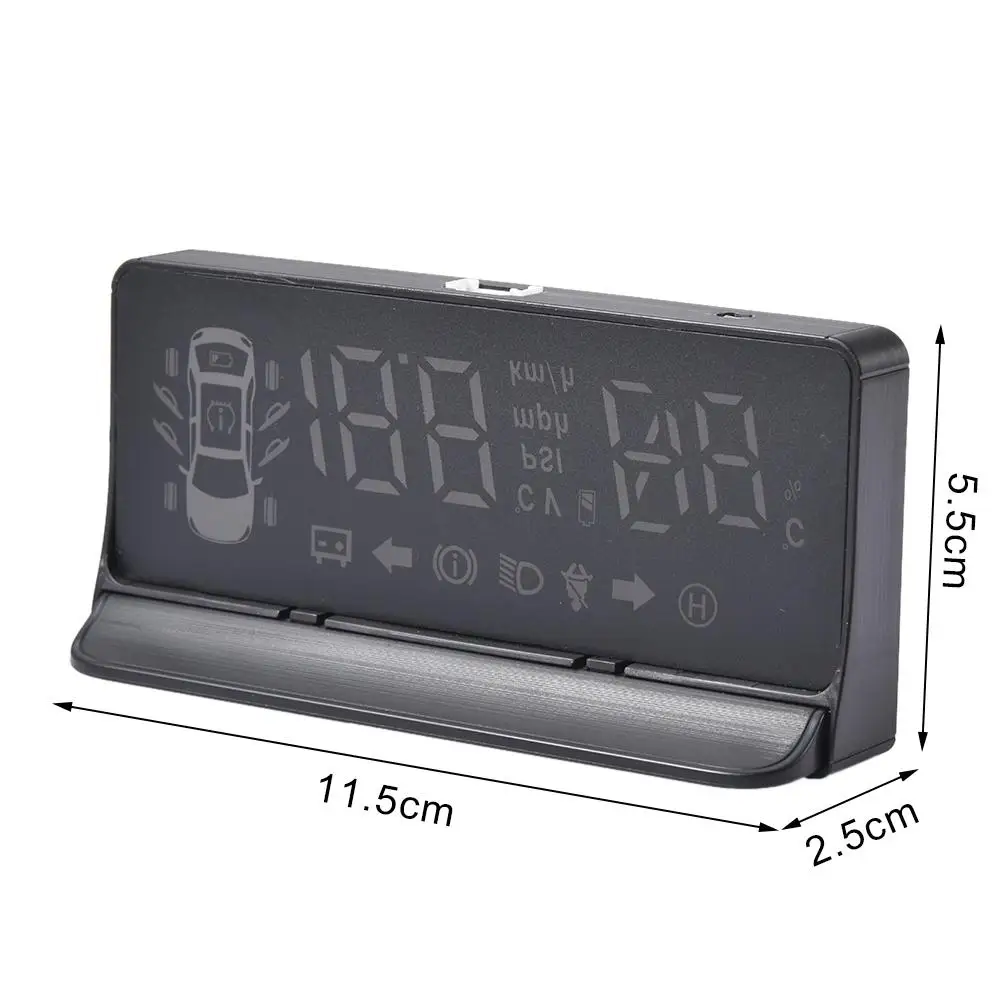 

Car Head Up Display Multi-function HUD For Tesla Model 3 Car Driving Alarm Display For Seat Belt Automatic Braking Speeding Warn