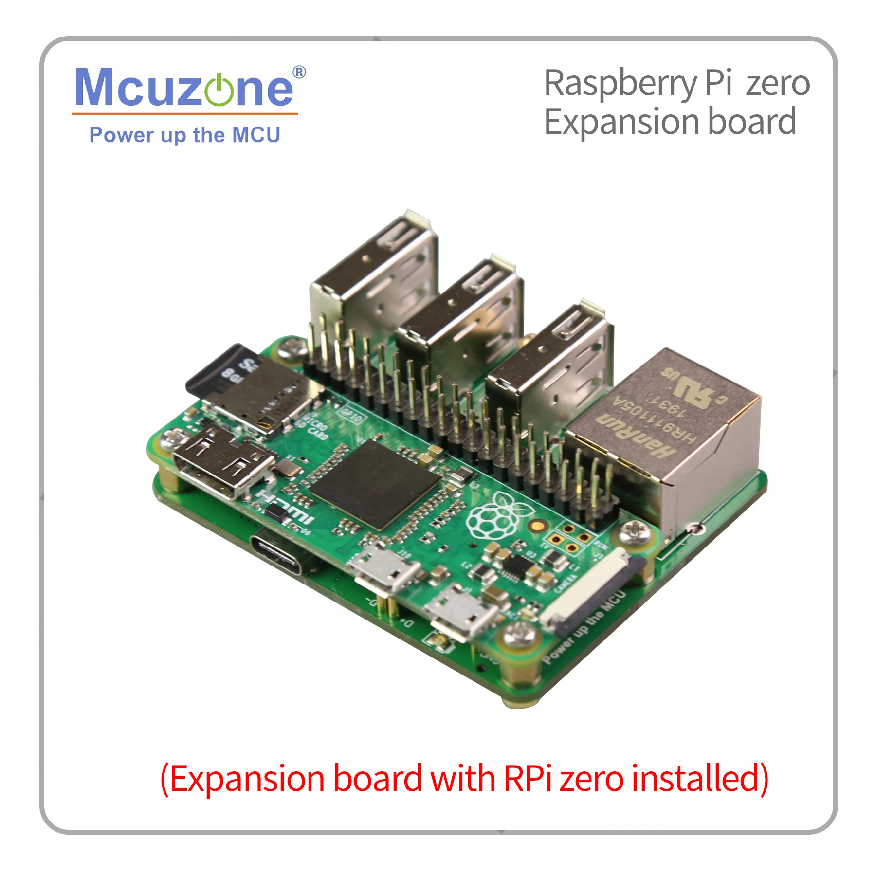 Ethernet и Главная Плата USB для RaspberryPi zero/zero W usb-хаб RJ45 Hat Питание от type C Золотой датчик -