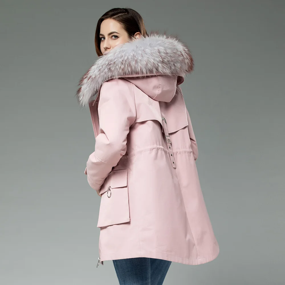 Куртка из натурального меха женская меховая подкладка для девочек натуральный