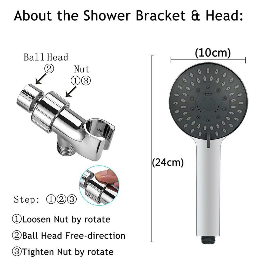Насадка для душа ванной комнаты насадка высокого давления 4 дюйма 5 режимов