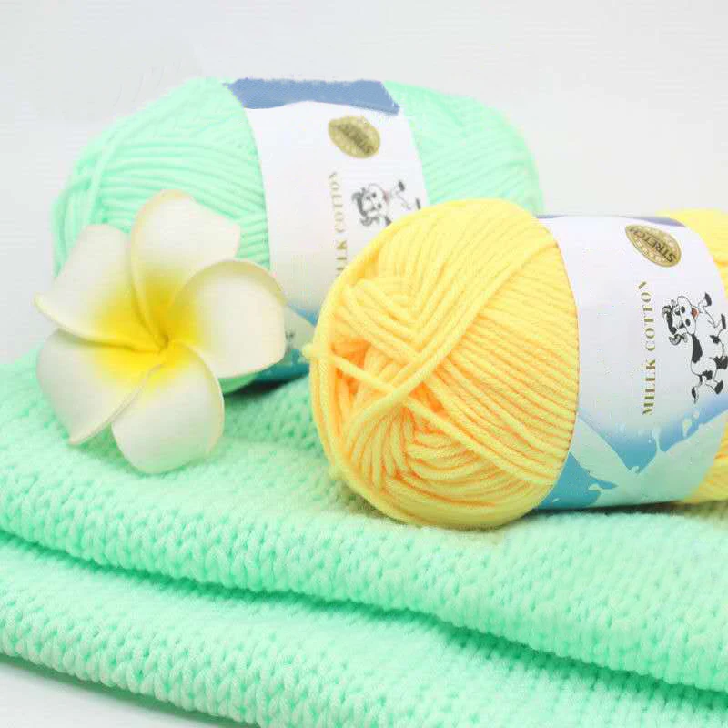 50g Soft Milk Cotton Crochet Yarn for Knitting Anti-Pilling High Quality Hand Knitted Thread Cardigan Scarf Hat Sweater Doll | Дом и сад