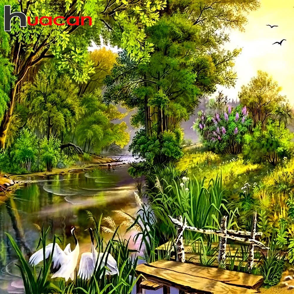 Алмазная мозаика Huacan для творчества живописная полная вышивка полный комплект