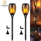 Светодиодный фонарик на солнечной батарее, праздничный светильник с мерцающим пламенем, s ландшафсветильник декоративный светильник для сада, патио, дорожек, 3396 светодиодов