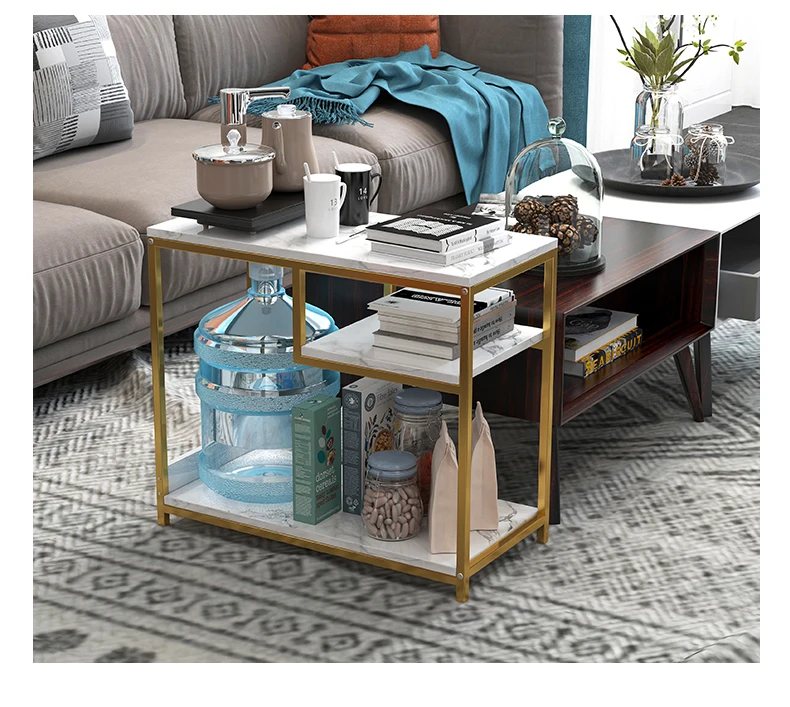 

Чайный столик, Диванный шкаф, креативный маленький квадратный столик, выдвижной ящик для спальни, маленькой квартиры, простой и роскошный п...