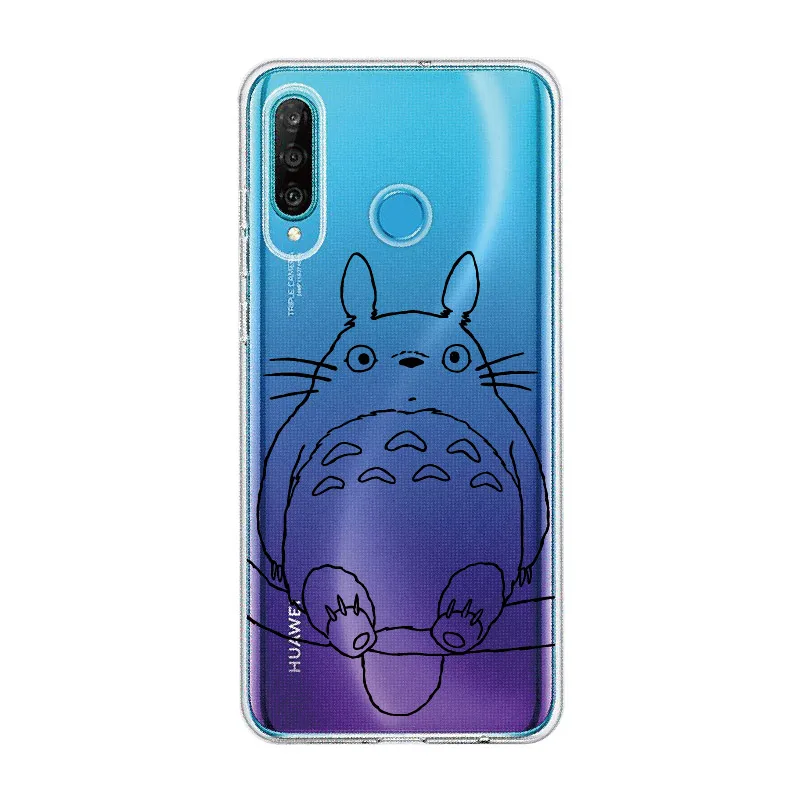 Totoro спиральный Ghibli Kaonashi для huawei Honor mate 10 20 Nova P20 P30 P умный мягкий тонкий защитный прозрачный чехол из ТПУ - Цвет: 5
