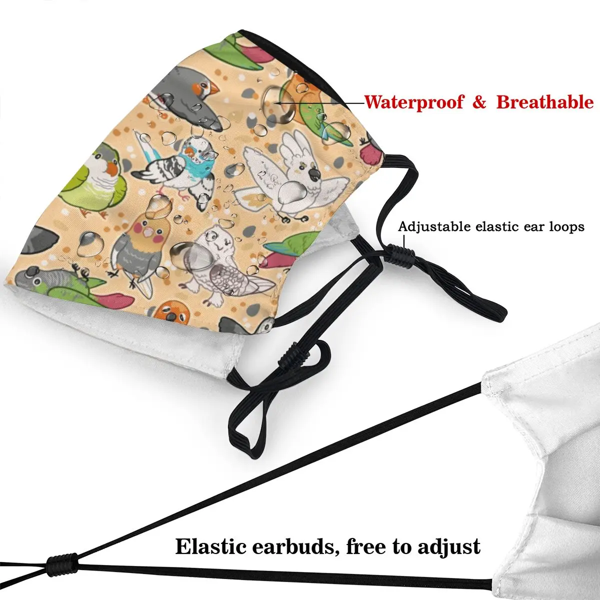 Домашние птицы Non одноразовые нейтральные маска для лица взрослых попугая