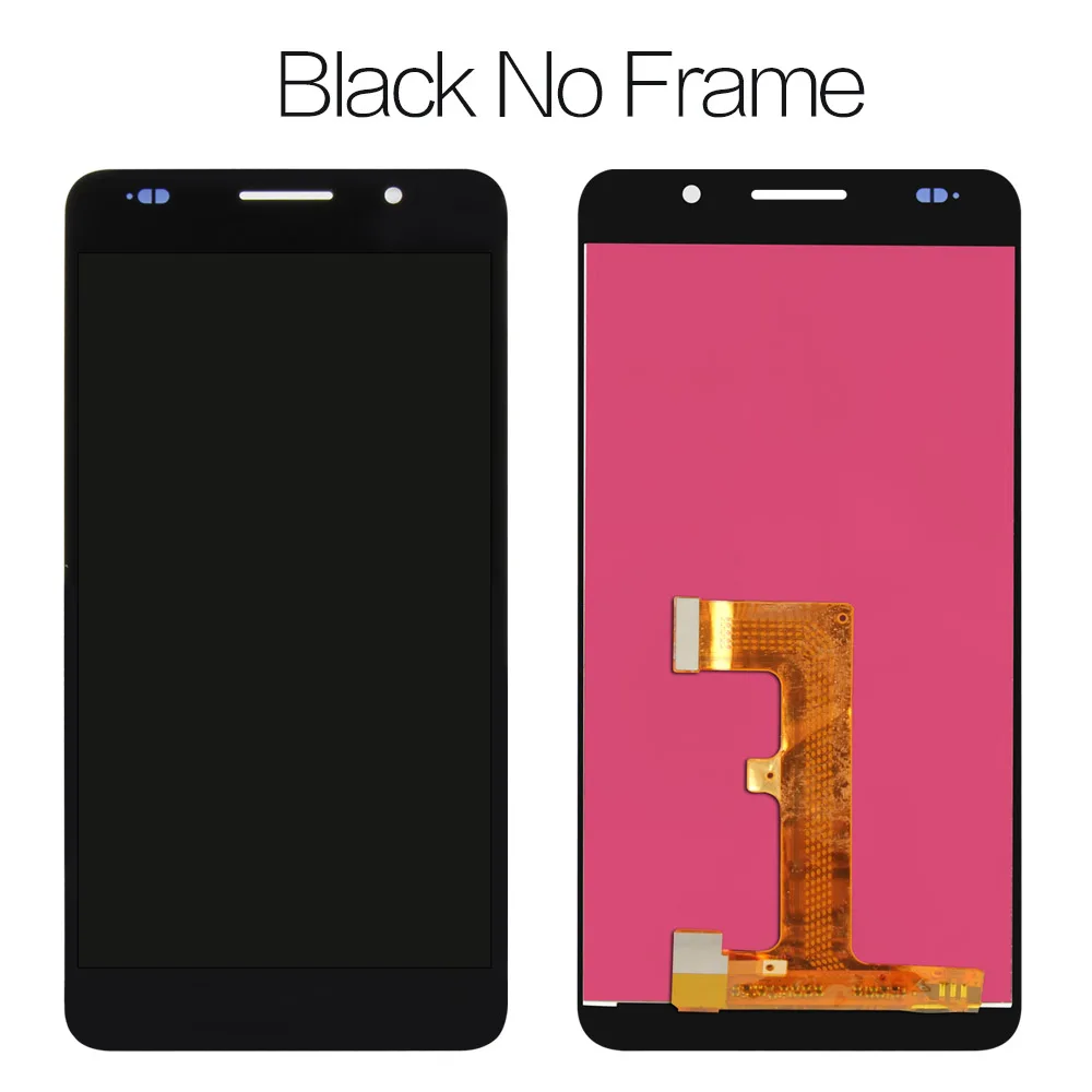 black no Frame Без битых пикселей 5,0 ''дисплей для HUAWEI Honor 6 lcd кодирующий преобразователь сенсорного экрана в сборе H60-L02 H60-L12 H60-L04 - Цвет: black no Frame