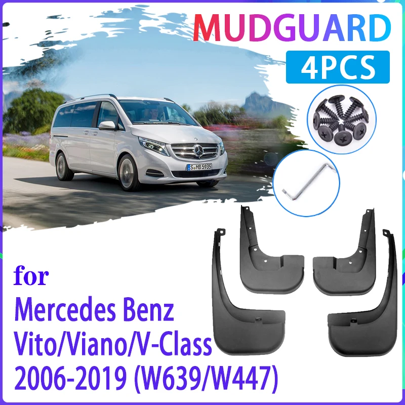 

Car Mud Flaps for Mercedes Benz Vito Viano V Class 2006~2019 W639 W447 Mudguard Splash Guards Fender Mudflaps Auto Accessories