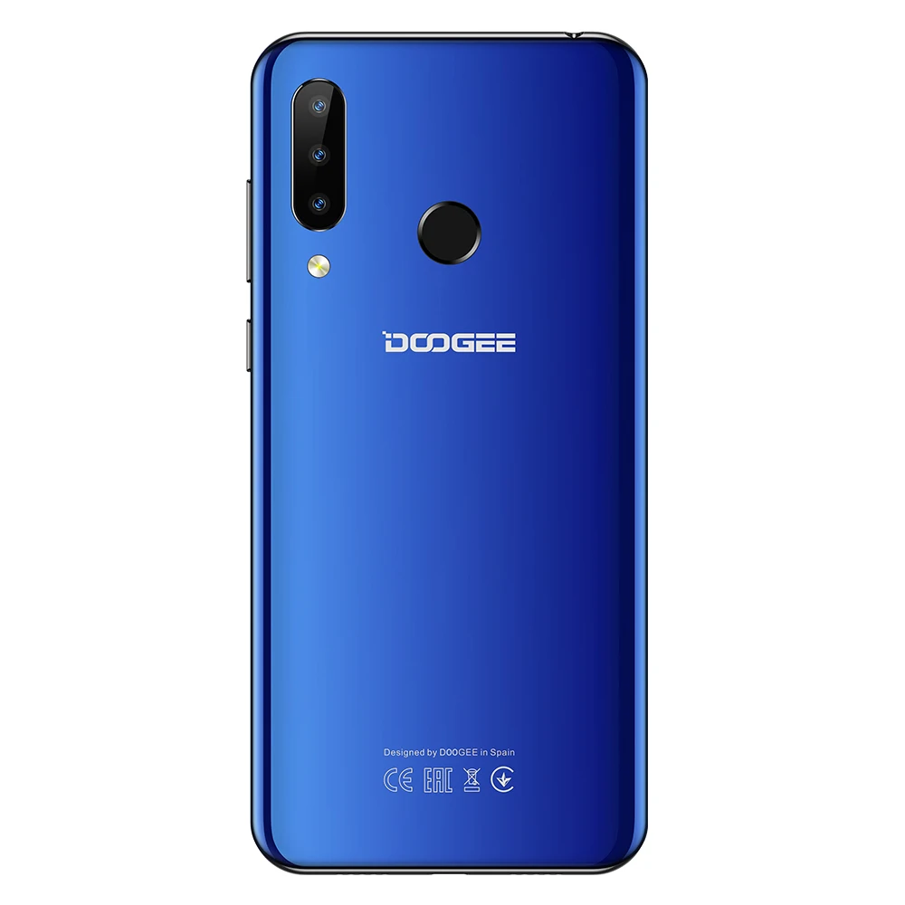 Blue Doogee N20 4G смартфон 6," экран капли мобильный телефон 4 Гб+ 64 Гб Восьмиядерный 16 МП Тройная задняя камера 4350 мАч 10 Вт Быстрая зарядка - Цвет: Blue