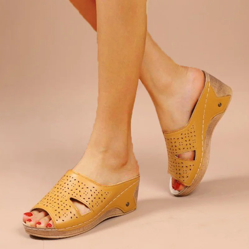 

Сандалии женские на танкетке, Босоножки с открытым носком, обувь в римском стиле, Роскошные туфли на танкетке, лето