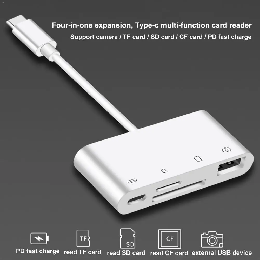 Горячая продажа PD 3A type c считыватель концентраторов к USB/CF/TF/SD для IPad Pro 11 &quot/12 9&quot