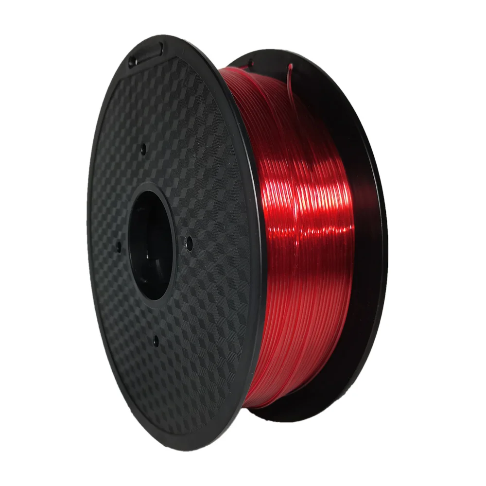 

3D Filament Supplier 1kg 1.75mm Transparent Red PETG Filament For 3d Printer