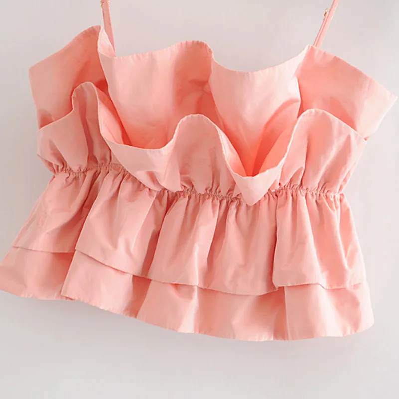 Fandy lokar Taffeta свободные женские майки, топы, модные одноцветные майки, женские элегантные милые майки со складками, женские топы HAB