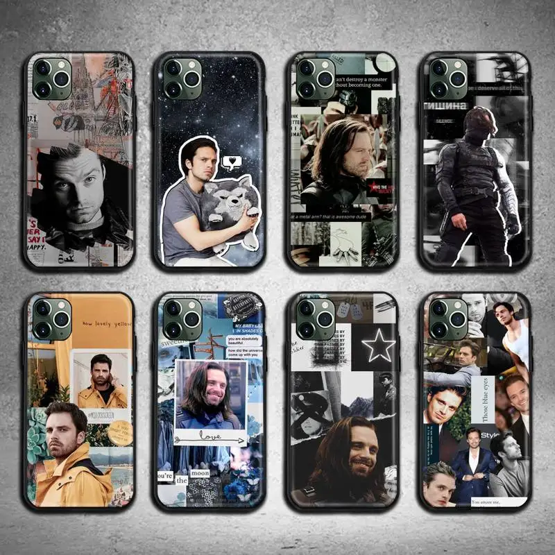 Себастьян коллаж Bucky Barnes чехол для телефона iphone 12 11 Pro Max Mini XS 8 7 6 6S Plus X 5S SE 2020 XR