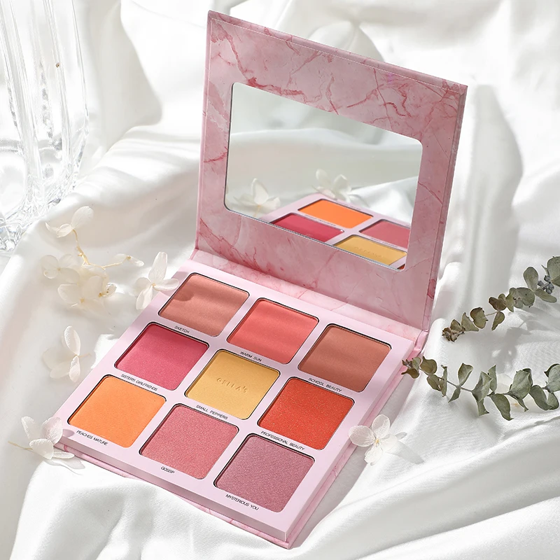 

TT Loreal Nine-Color Blush Eye Shadow Makeup Palette Long-Lasting Natural Nude Makeup Shimmer Matte Mango Yellow Roses Cameo