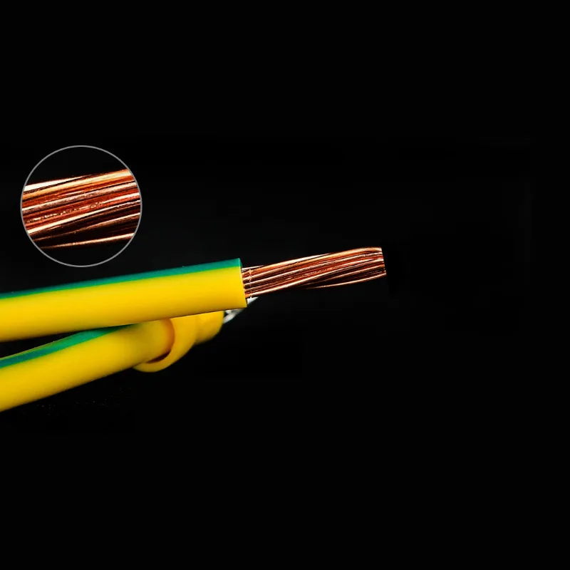 Фотогальванический заземляющий провод желтый зеленый для утечки заземления