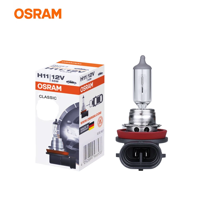 Автомобиль OSRAM лампы 55 Вт H7 галогенная H11 Противотуманные огни H27 880 881 фары 12V 27W