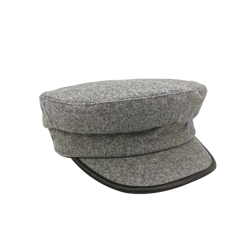 Мягкая восьмиугольная Женская кепка в стиле милитари Осень-зима шляпа