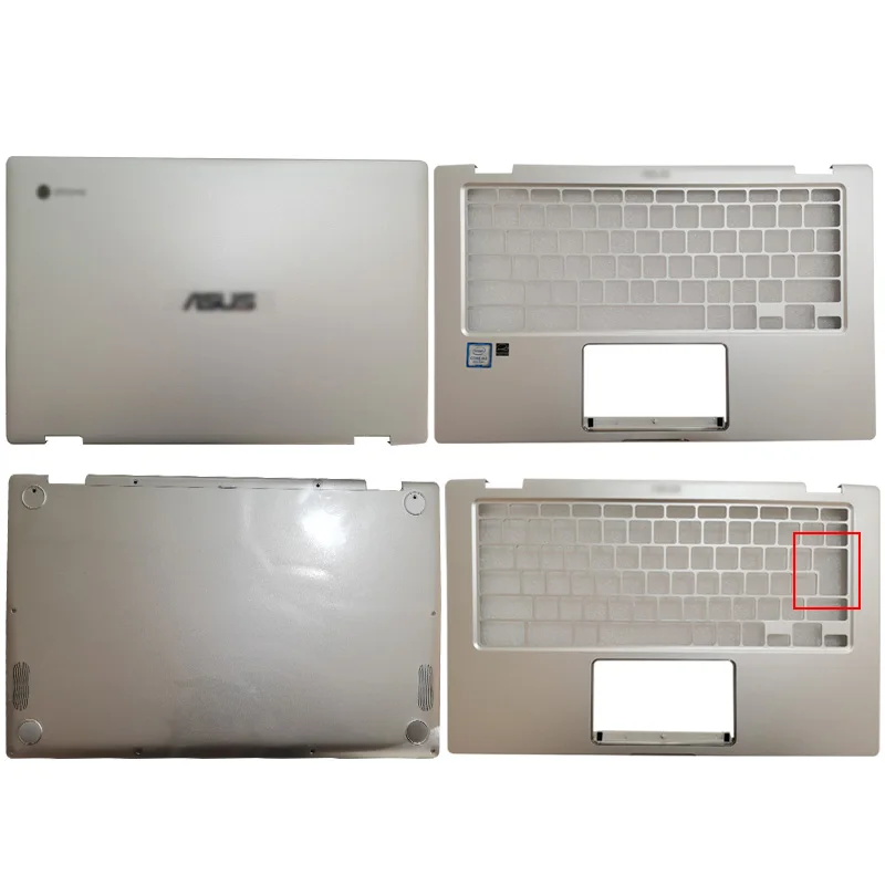 Barato Cubierta Trasera LCD Para Ordenador Portátil, Cubierta Inferior De Metal De 14 Pulgadas Para ASUS Chromebook Flip C435TA C434TA-DS588T, Color Plata, Nueva