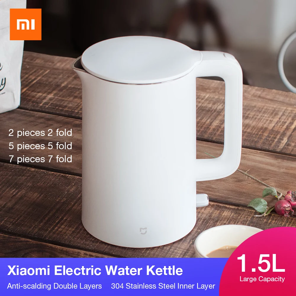 1 Mijia электрический чайник 1.5L автоматическая защита воды бойлер чайник мгновенный нагрев нержавеющая сталь