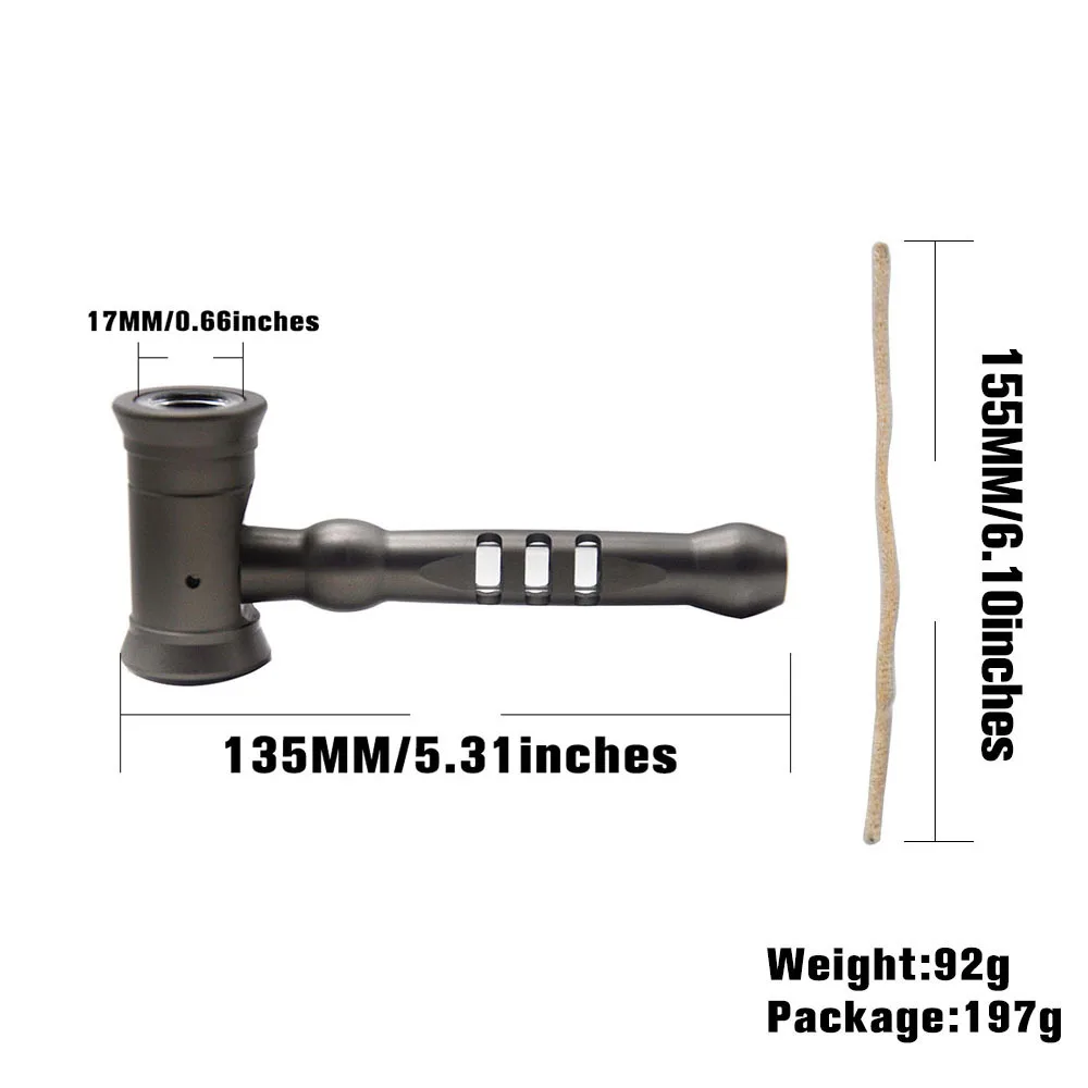 Металлическая дымовая труба трубы самолета Алюминий с Стекло ручка