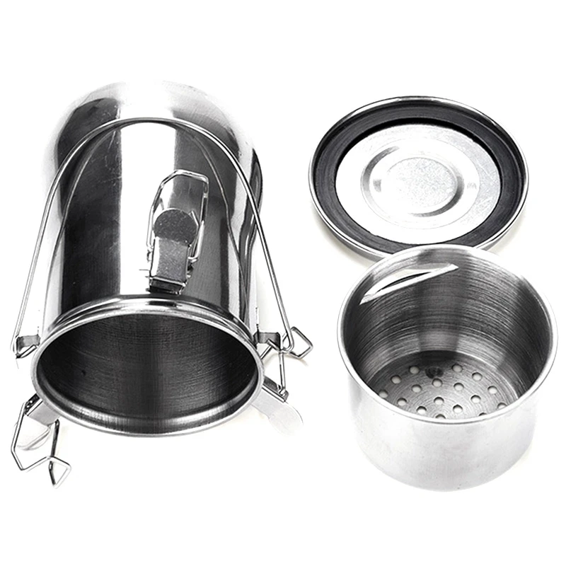 Stainless Steel Paint Brush Washable Portable Color Container With Leak-Proof Filter for Cleaning |