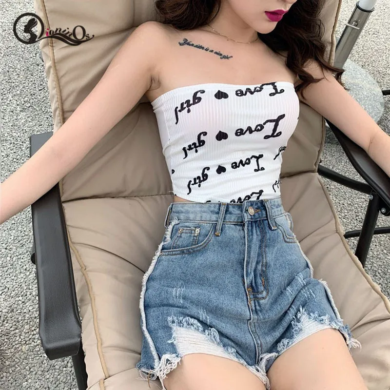 Женские топы с буквенным принтом сексуальные вечерние облегающие трикотажные на