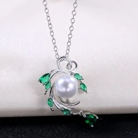 popular necklace pendant women white pearl wedding jewlery for girls fine birthday gift