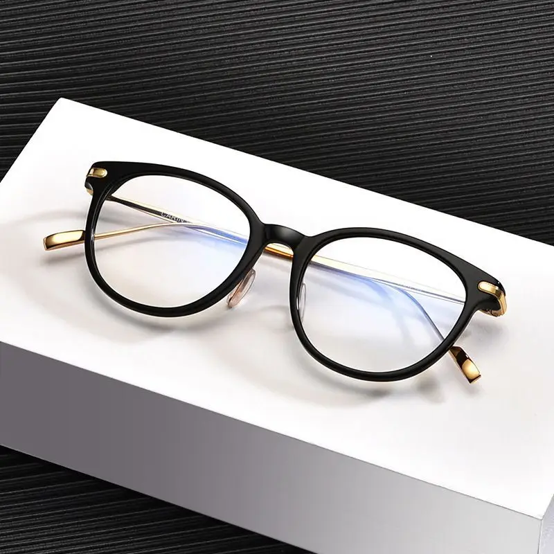 Корейские брендовые дизайнерские ретро очки в круглой оправе для мужчин