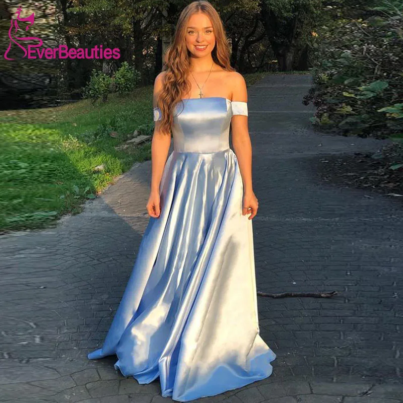 

Вечернее платье с открытыми плечами, длинное атласное вечернее платье, официальное платье, 2020