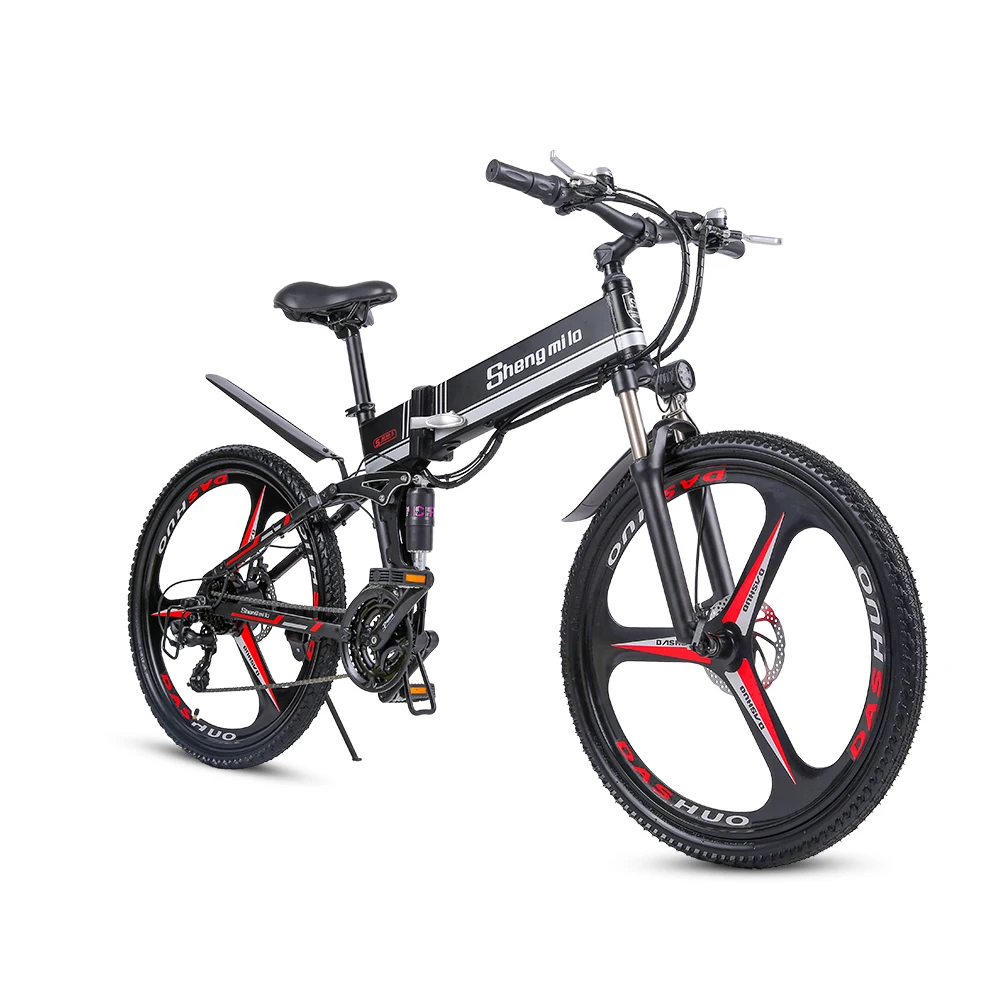 

M80 Electric Mountain Bike 350W Foldable Men's And Women's Bicycle Outdoor Racing 26 Inch 48V 12.8AH Lithium Battery Moped Ebike