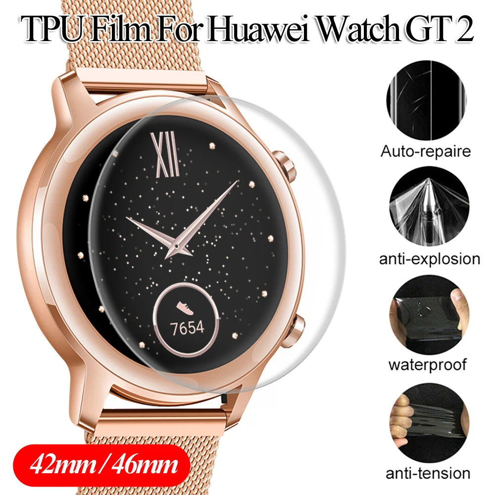 Новинка мягкая Гидрогелевая защитная пленка из ТПУ для Huawei Watch GT 2 ультратонкие