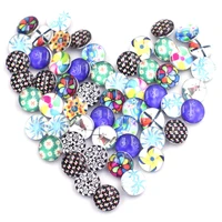 10pcs 18mm flower floral windmill round glass press buttons snap button handmade crafts scrapbook gift decor jewelry accessories