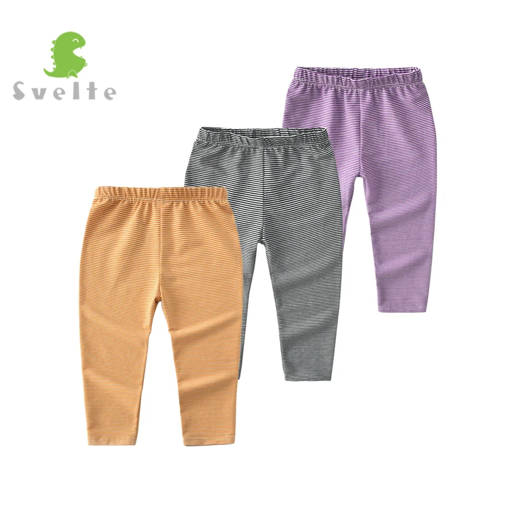 Леггинсы SVELTE Детские в полоску длинные эластичные облегающие штаны для девочек 2