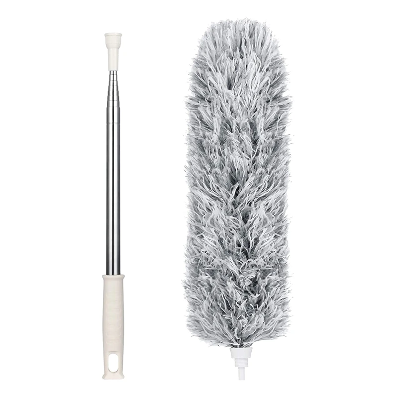 

Microfiber Duster with Telescoping Pole,Bendable,Washable,Cobweb Duster,for Cleaning Ceilings,Fans,Lights,(2 Pack)