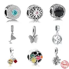 Новинка, подвеска в виде бабочки airplace, попкорн, бусины, подходят для оригинальных браслетов Pandora из серебра 925 пробы, Женские Ювелирные аксессуары сделай сам