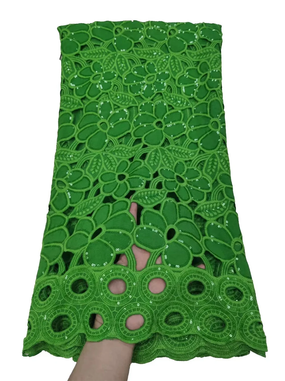 NI.AI черный гипюр высшего класса кружевной вырез Африканский шнур ткань