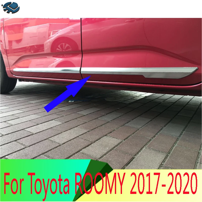 

Для Toyota ROOMY 2016-2020, хромированный АБС-пластик, боковая дверь, линия, декоративная отделка корпуса, декоративная молдинговая крышка, защита для стайлинга