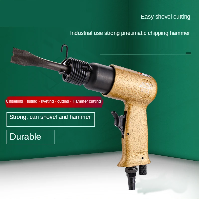 Pneumatic Air Hammer Industrial Heavy Duty Air Hammer Shovel Tool with Chisel Bits Tool Kit 190