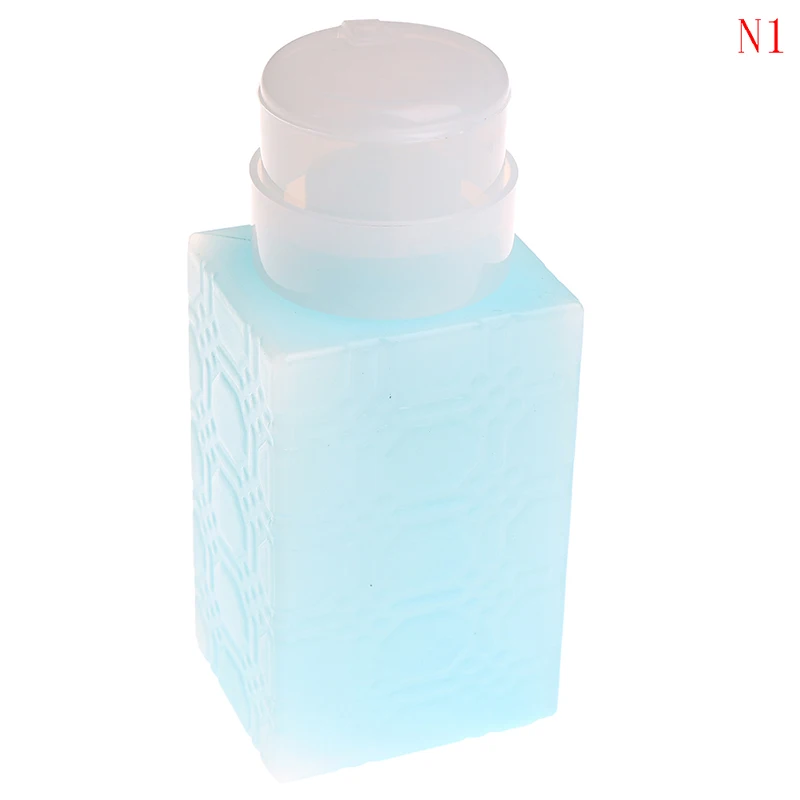 

Pump Dispenser Cleanser Flip Top Nail Polish Remover Liquid Manicure Nail Art Bottle Tool Empty Nail Bottle Container