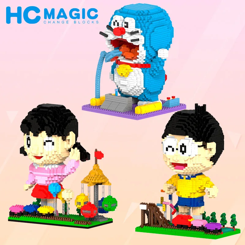 HC 1008 аниме серия Doraemoned Diamond строительные блоки Minamoto Shizuka Nobita Nobi кирпичные фигурки