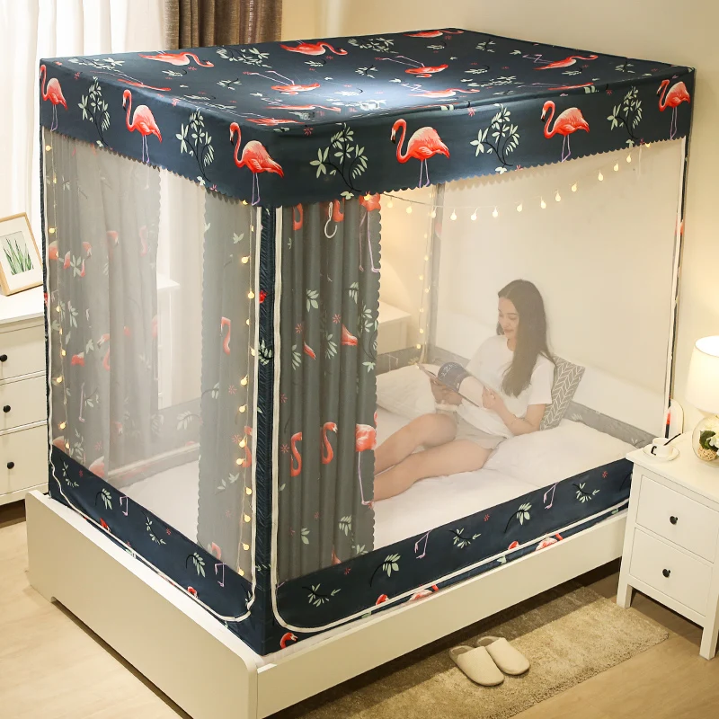As shown Москитная сетка на молнии, для дома, 1,8 м, для кровати, для принцессы, для кровати, занавеска, 1,5 м, для юрты, зерно, для счета 2 м, полностью занавеска, s, роскошные товары для дома - Цвет: As shown