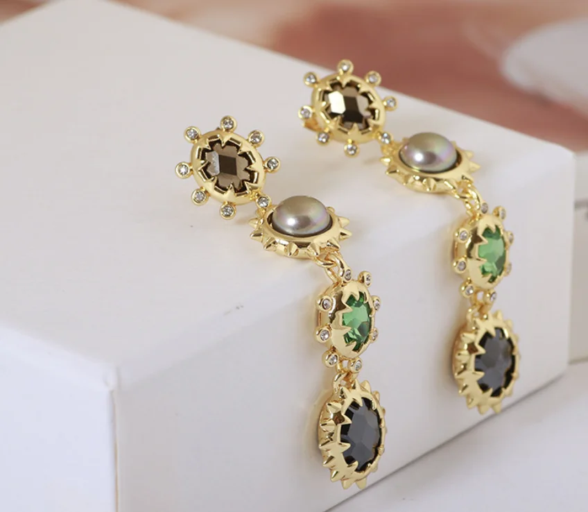 CSxjd новые роскошные модные серьги с кристаллами и жемчугом | Украшения аксессуары