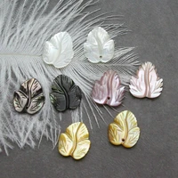5pcs bag natural freshwater shell leaf shaped edge hole pendant 12x14mm star jewelry making diy necklace earrings accessories