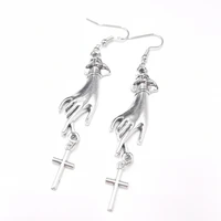 newhigh quality classic fashion tarot earrings cross hand earrings gothic medieval witch mysterious female gift