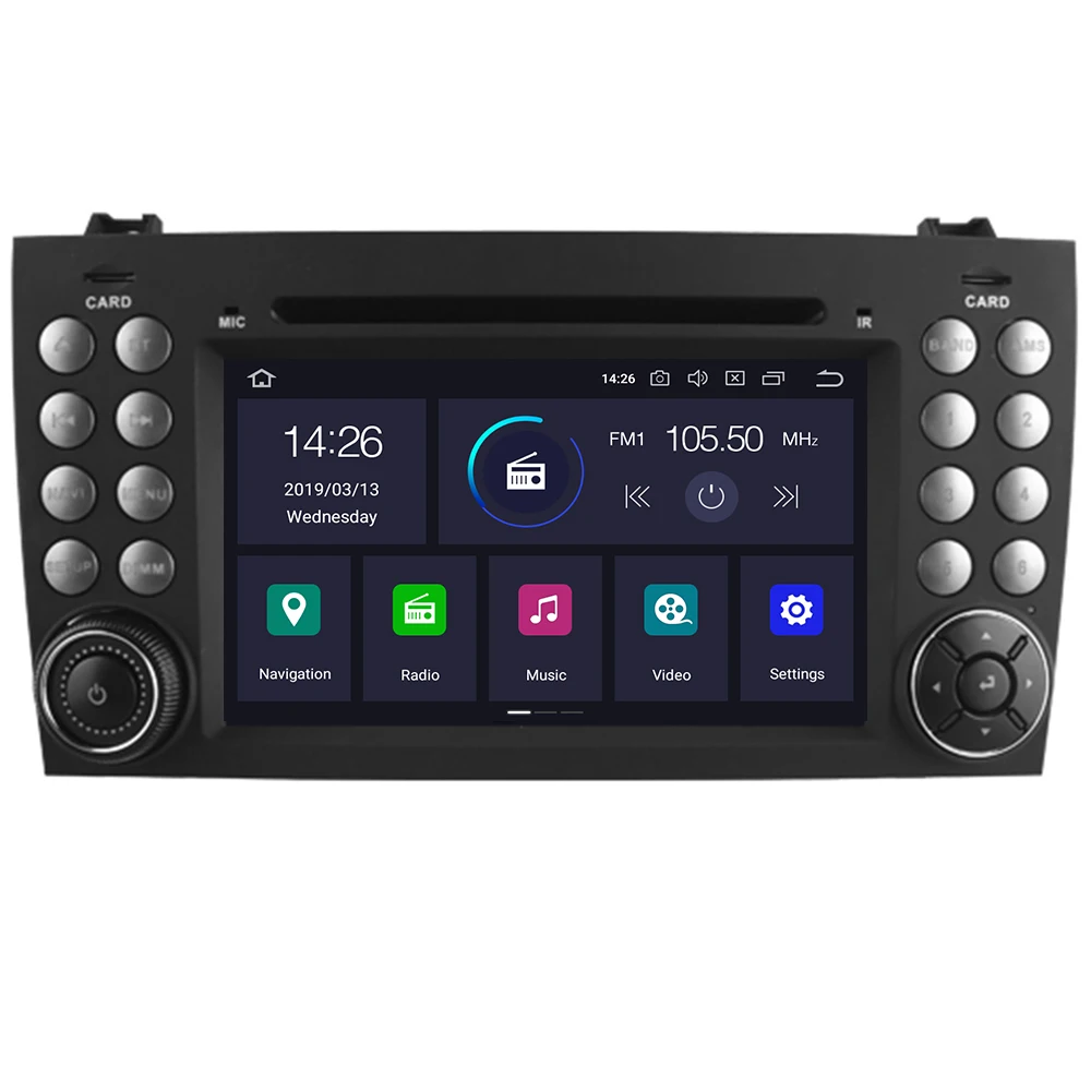 В наличии! Лучший PX5 Android 10 IPS автомобильный DVD для Benz R171 W171 SLK SLK200 4 Гб ОЗУ + 32 8 Octa Core