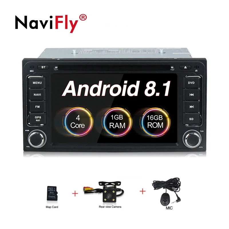 with camera 2din Android 8,0 автомобильный Радио стерео dvd-плеер для Toyota универсальный Corolla Camry RAV4 Highlander hilux vios - Цвет: with camera
