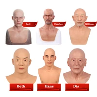 cosplay disguise party masquerade halloween spoof disfigurement repair artificial realistic human skin masks silicone simulation