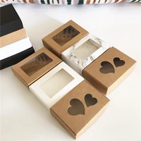 10pcslot marble style paper wedding favor gift boxes recyclable windows kraft packaging carton 8 562cm962 5cm